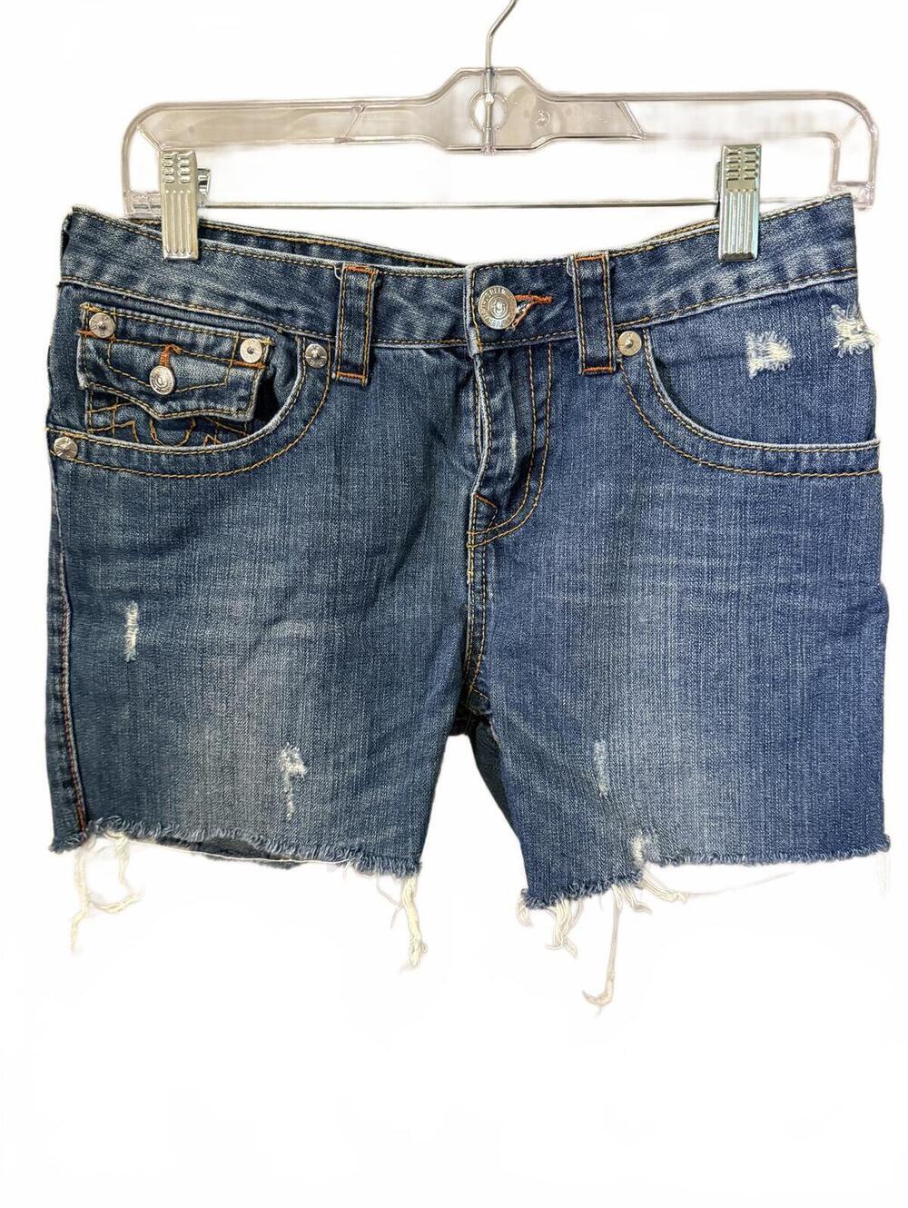 True Religion Women's Distressed Denim Shorts